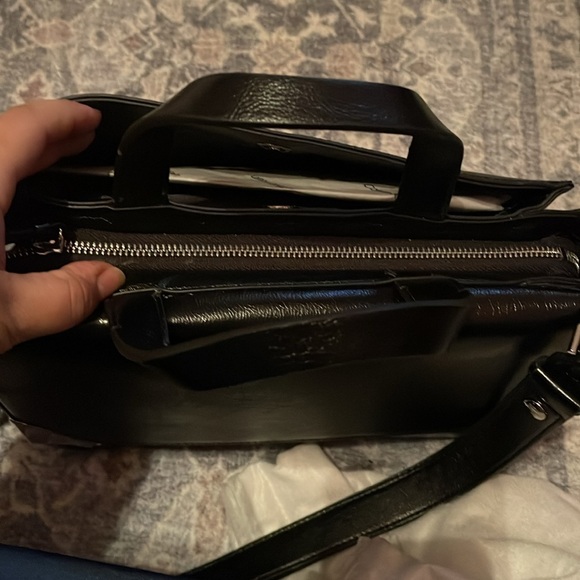 Calvin Klein Basalt Asymmetric Triple Compartment Convertible Satchel - Picture 13 of 15